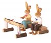 71192 Hasenschule - Bank mit 2 Hasen 22cm