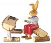 71202 Hasenschule - Bank mit 1 Hasen 22 cm