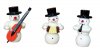 Schneemann mit Bass, Ziehharmonika u. Flöte   5,5 cm