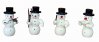 Schneemann mit Geige, Rute,  Dirigent u. Notenblatt   5,5 cm