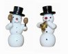 Schneemann mit Maracas u. Schalmei   5,5cm