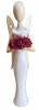 65352 Engel aus Esche/gekalkt mit Rosen 24,5cm