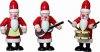 Weihnachtsmann mit Harmonika, Gitarre u. Trommel 7,5 cm